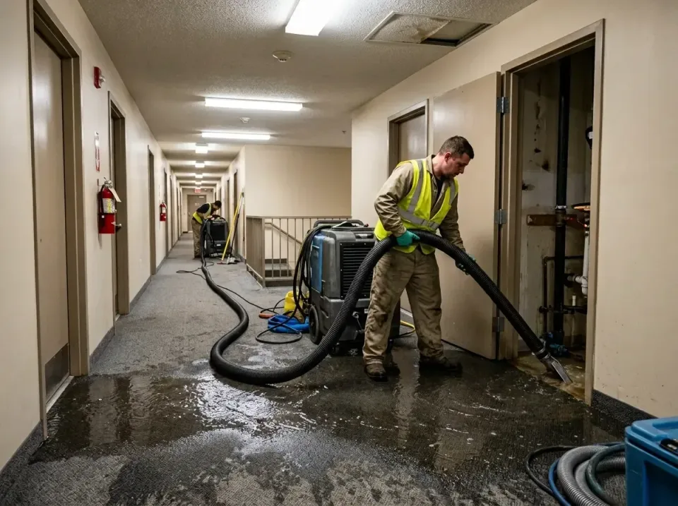 multi-unit-apartment-hallway-f-005 — frequently asked questions, Emergency Burst Pipe Water Extraction & Removal in Belingto…
